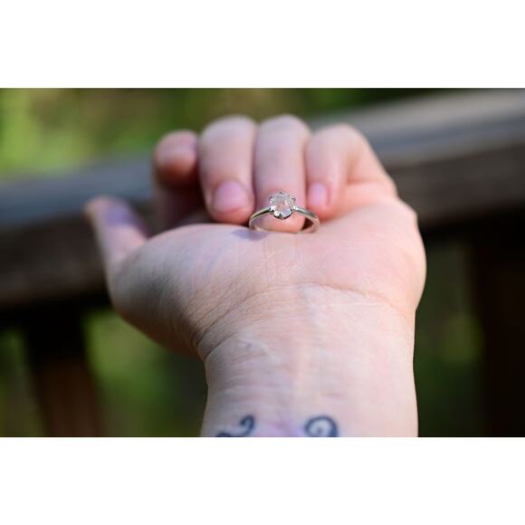 alternative raw diamond engagement rings, raw crystal size 4 5 6 7 8 8 9 10 11 - Picture 1 of 7